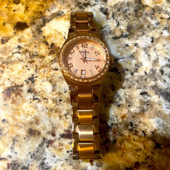 Fossil | Accessories | Gold Fossil Cubic Zirconia Bling  display picture 2